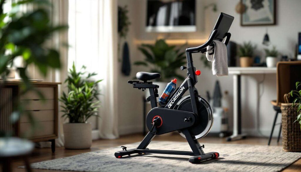 Ciao les kilos de la raclette, ce vélo d’appartement pliable Décathlon permet de s’entraîner entre deux visios