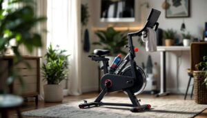 Ciao les kilos de la raclette, ce vélo d’appartement pliable Décathlon permet de s’entraîner entre deux visios